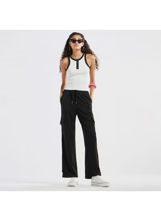 FAV Textured Tank Top with Crew Neck and Racerback  - Image 2