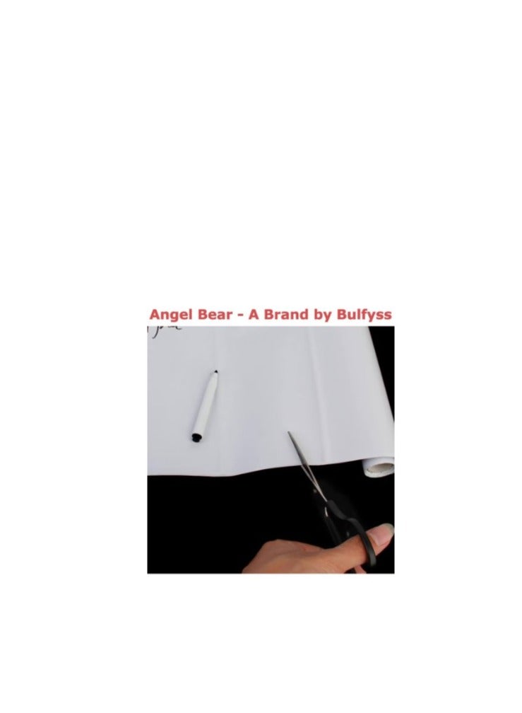 Terabyte White Board Wall Sticker Removable with 1 Sketch Pen for Home School Office College Kitchen Kids 45x200cm - Image 4