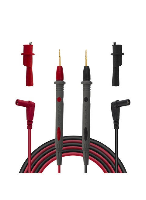 Electronic Test Leads Test Probes Multimeter Leads with Crocodile Clips Gold Plated Super Sharp Tips Silicone Test Lines PT1008 20A 1000 V