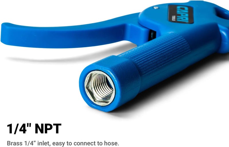 Capri Tools 21072 5-in Air Blow Gun with Rubber Tip, Blue - Image 3