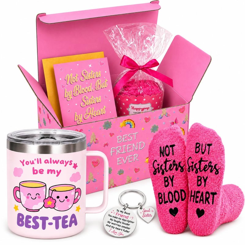 Happy Pop HAPPYPOP Best Friend Gift Set Women Soul Sister Bestie Friendship BFF BSF Gifts Birthday Christmas Mothers Day Galentines - Image 2