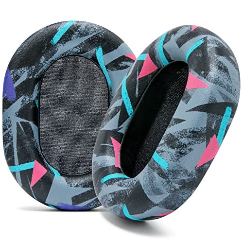 WC PadZ XM5 Thick Earpads by Wicked Cushions for Sony WH1000XM5 Headphones Soft PU Leather Extra Thick NoiseIsolating Memory Foam 90s Black - Image 1