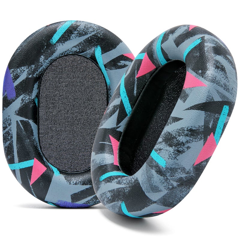 WC PadZ XM5 Thick Earpads by Wicked Cushions for Sony WH1000XM5 Headphones Soft PU Leather Extra Thick NoiseIsolating Memory Foam 90s Black - Image 2