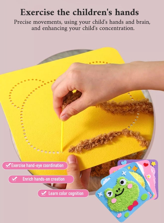 Joudiplay 8 pcs DIY Kids Doll Sewing Craft Kit for Early Education Toys, arts-and-crafts,craft-kits,Arts and Crafts for Kids, Toys Gifts for Girls Kids 4 5 6 7 8 9 10 years old - Image 2