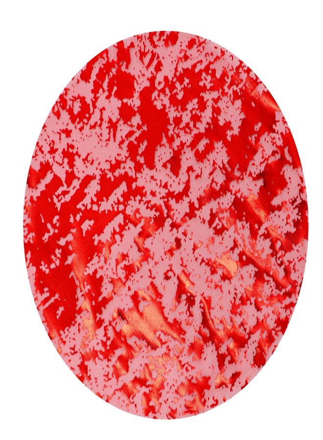 Snowkingdom 24 Pcs Red Placemats, 13 Inch Round Disposable Table Mats with Metallic Foil Mesh Glitter Design, Elegant Party Supplies for Valentine’s Day, Christmas, Wedding, Birthday Dinner Decor - Image 1