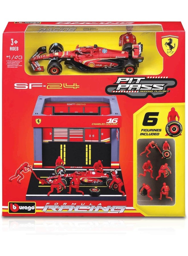 Bburago 1:43 فيراري فورمولا بيت باس - SF-24 - Image 2