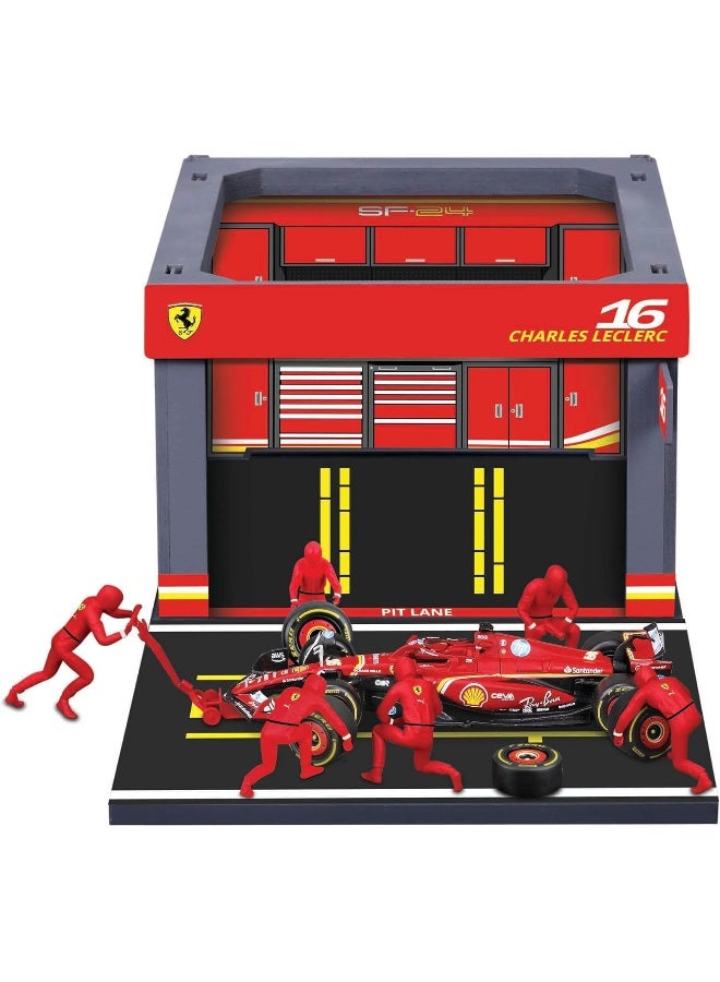 Bburago 1:43 فيراري فورمولا بيت باس - SF-24 - Image 1