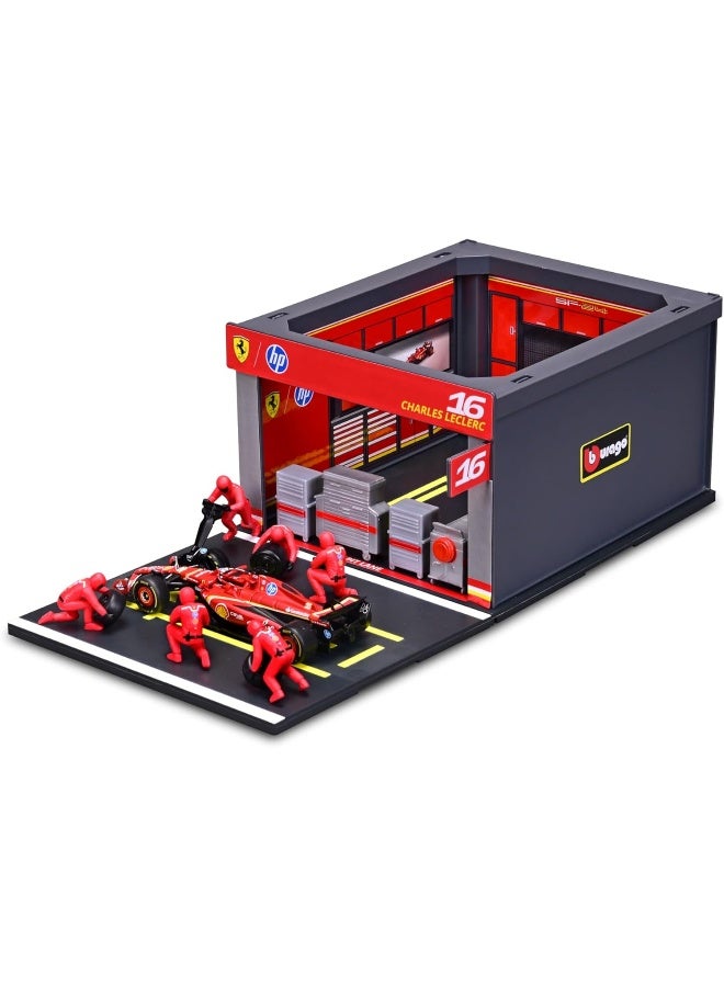 Bburago 1:43 فيراري فورمولا بيت باس - SF-24 - Image 3