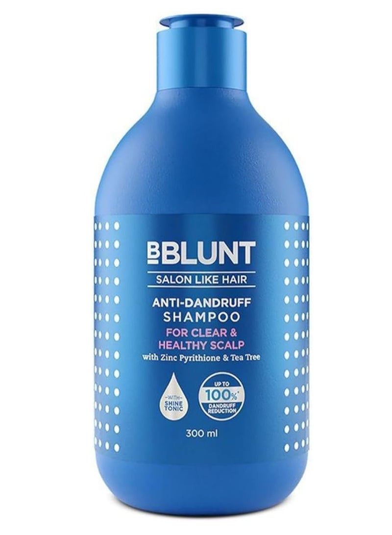 BBlunt Anti-Dandruff Shampoo For a Clear & Healthy Scalp– 300 ml | Up To 100% Dandruff Reduction