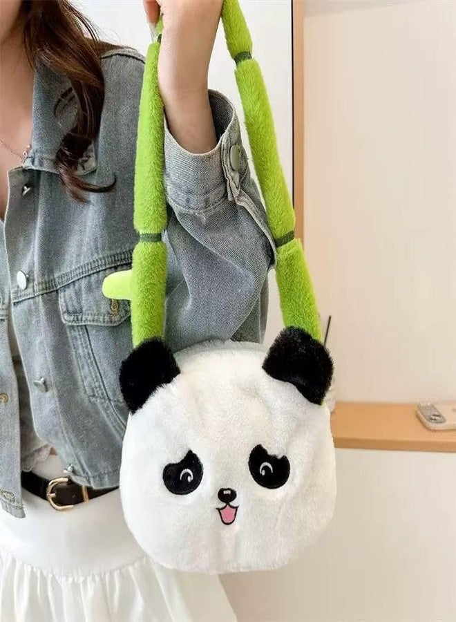Ueeksry Adorable Panda Plush Shoulder Bag - Kawaii Animal Shape Handbag Crossbody Bag, Novelty Purse Wallet Messenger Bag - Image 3