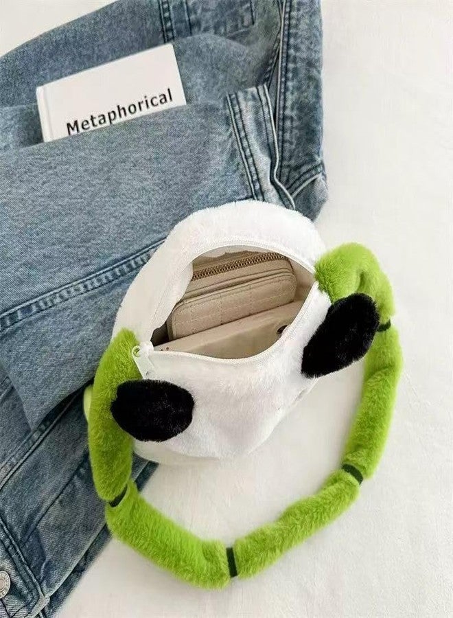 Ueeksry Adorable Panda Plush Shoulder Bag - Kawaii Animal Shape Handbag Crossbody Bag, Novelty Purse Wallet Messenger Bag - Image 4