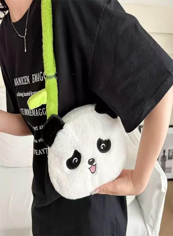 Ueeksry Adorable Panda Plush Shoulder Bag - Kawaii Animal Shape Handbag Crossbody Bag, Novelty Purse Wallet Messenger Bag - Image 2