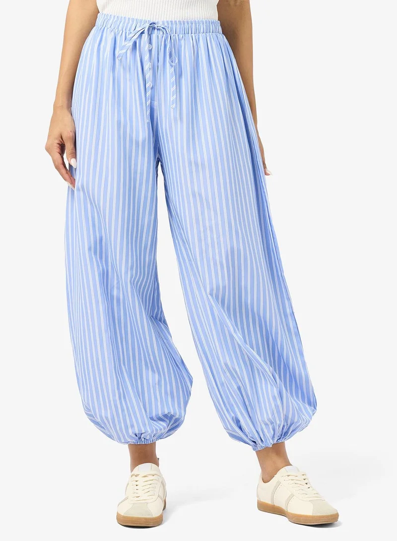 Ginger Stripe Wide Leg Balloon Pants