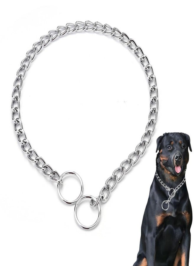 cyhaen Choke Collar for Small Dogs,Choke Chain for Dogs, Adjustable Metal Dog Collar Heavy Duty Martingale Collars for XXS Xs Puppy Small Medium Large Big XL Breed Dogs, Silver XXS - Image 1