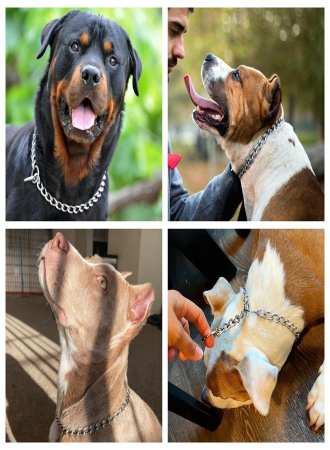 cyhaen Choke Collar for Small Dogs,Choke Chain for Dogs, Adjustable Metal Dog Collar Heavy Duty Martingale Collars for XXS Xs Puppy Small Medium Large Big XL Breed Dogs, Silver XXS - Image 3