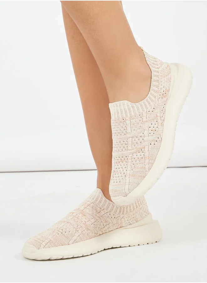 Styli Knitted Slip On Casual Shoes