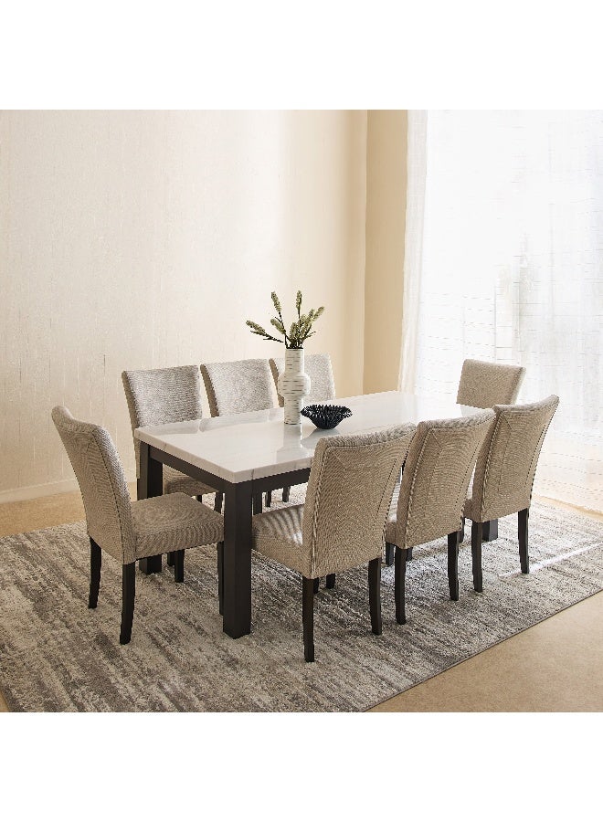 Home Box طقم طاولة طعام من الرخام يتسع لـ 8 أشخاص للعائلة - Image 1