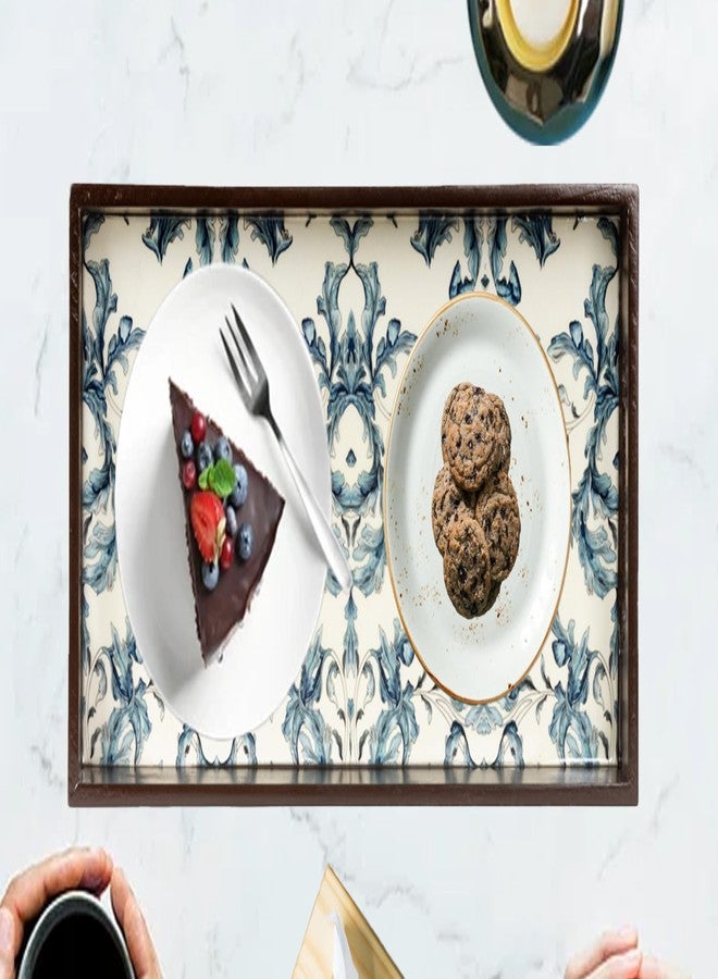 Stone & Feather Wooden Large Serving Tray for Serving and Table Decoration (Turkish), 10x18 Inch. Sturdy (Rectangle) - Image 3