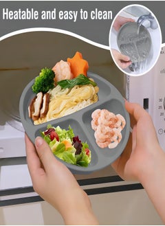 iMissiu Baby Feeding Set 9 Piece, Baby Led Weaning Utensils Set Includes Suction Bowl and Plate, Baby Spoon and Fork, Sippy Cup with Straw and Lid, Baby Feeding Supplies  - Image 3
