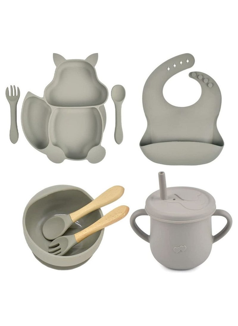Silicone Baby Feeding Set, 9 Piece Baby Led Weaning Supplies, Baby Toddler Bib Cup Divided Plate, Baby Eating Utensils - pzsku/Z4000C0E05FB17BADB9C0Z/45/_/1707393415/6f147309-1dc2-43ae-873b-ba38a83119c5