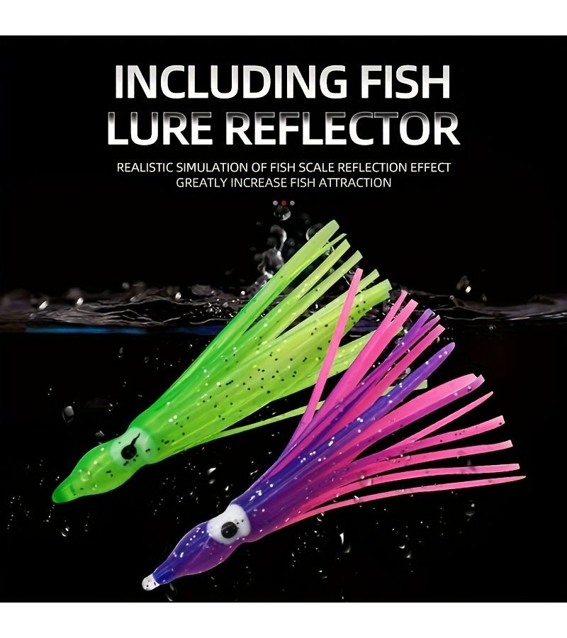 100 Pcs Pack 3 94 Inch Bionic Squid Lure Artificial Soft Bait Fishing Accessories Color 004 - Image 2