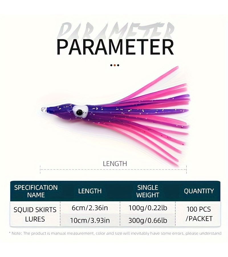 100 Pcs Pack 3 94 Inch Bionic Squid Lure Artificial Soft Bait Fishing Accessories Color 004 - Image 3