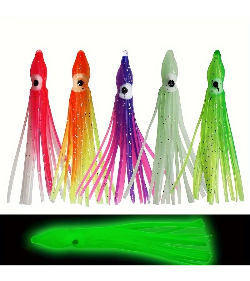 100 Pcs Pack 3 94 Inch Bionic Squid Lure Artificial Soft Bait Fishing Accessories Color 004 - Image 1