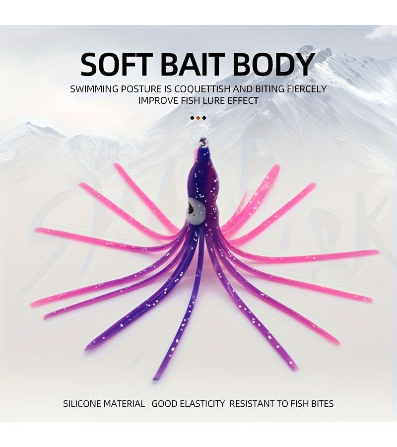 100 Pcs Pack 3 94 Inch Bionic Squid Lure Artificial Soft Bait Fishing Accessories Color 004 - Image 4