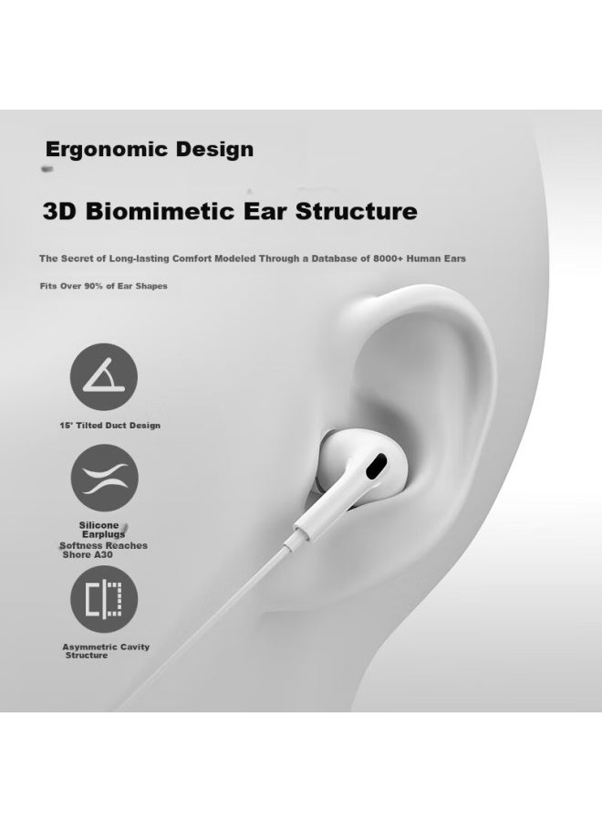 Enkor Type-c Wired Earphones In-ear Headphones Compatible With Xiaomi, Huawei, Oppo, Vivo, Apple Iphone 15/16 Series, Ipad, Tablets, Usb-c Mobile Phones - Image 5