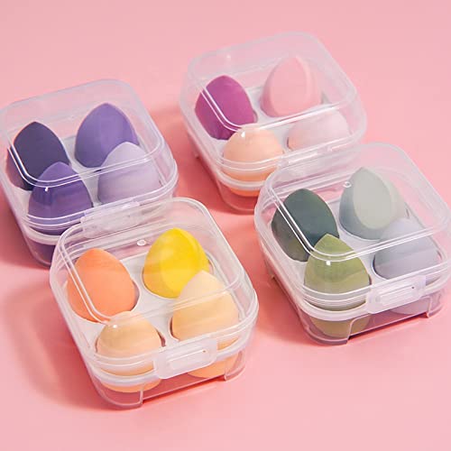 URBANMAC Blender Sponge 4 Pcs in A Storage Box,Makeup Cosmetic Puff Makeup Sponge With Storage Box Foundation Powder Sponge Beauty Tools Women Makeup Accessories (Multicolour)… - Image 2