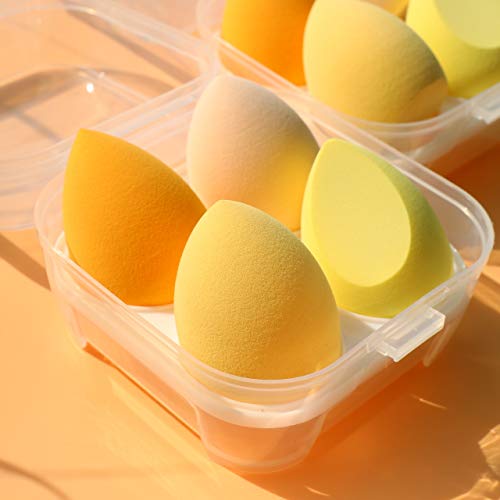 URBANMAC Blender Sponge 4 Pcs in A Storage Box,Makeup Cosmetic Puff Makeup Sponge With Storage Box Foundation Powder Sponge Beauty Tools Women Makeup Accessories (Multicolour)… - Image 3