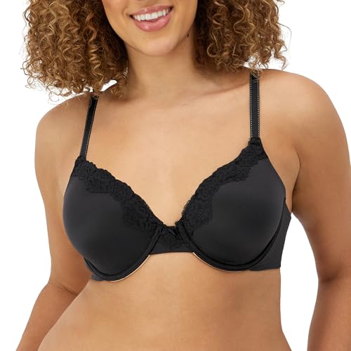 Maidenform Women's Comfort Devotion Embellished Bra, Black/Body Beige,38C - Image 1
