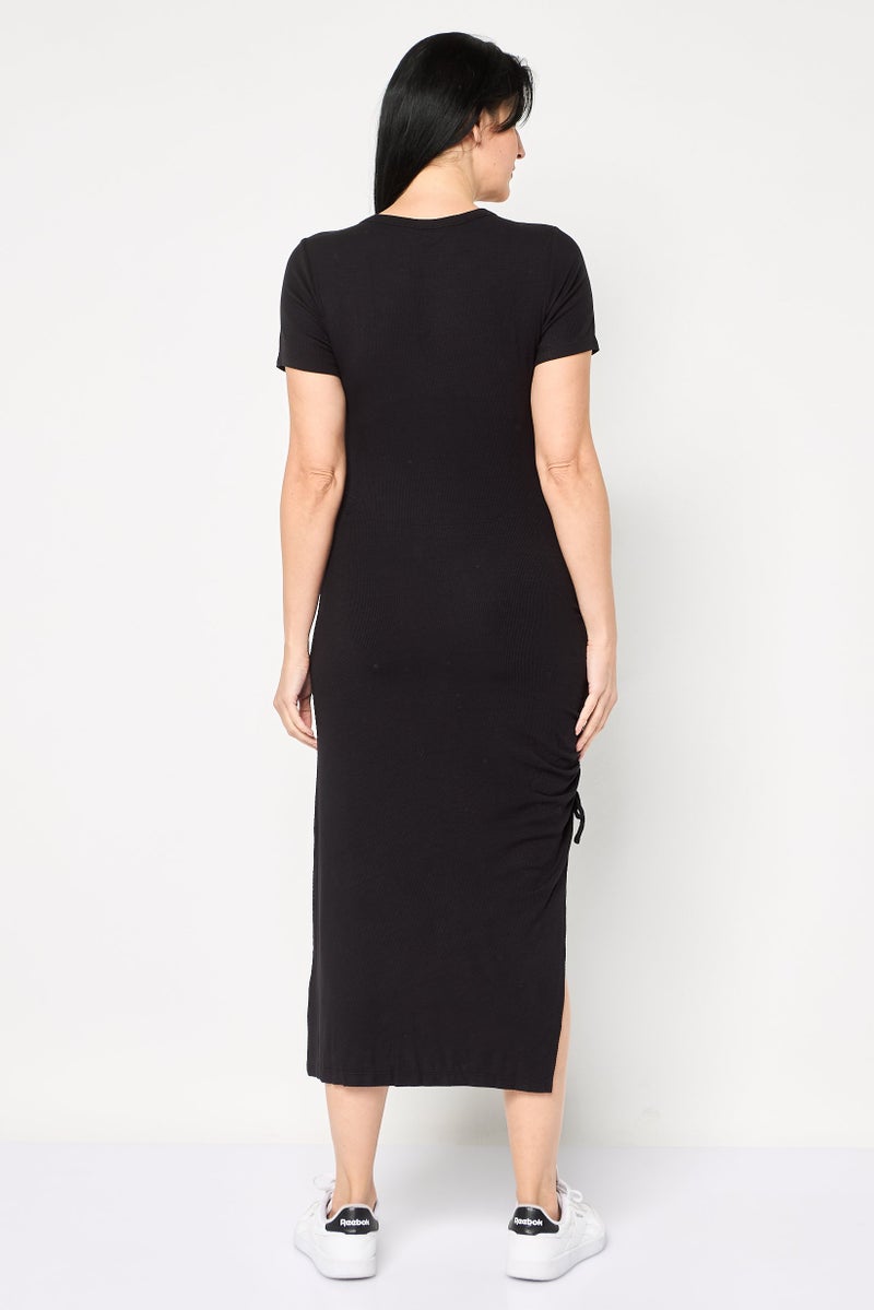 DKNY Women Sportswear Fit  Midi Dress, Black - Image 4