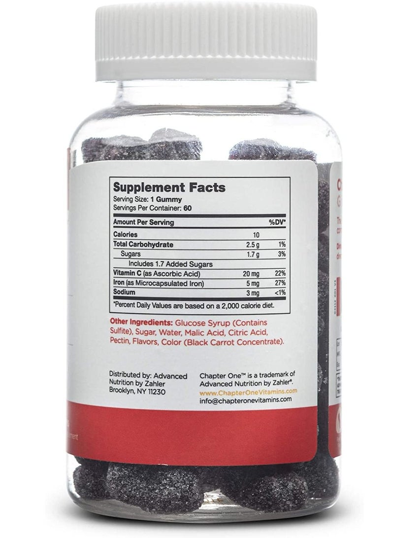 Chapter One Iron Gummies With Blood Building Iron And Vitamin C 60 Count - Image 2