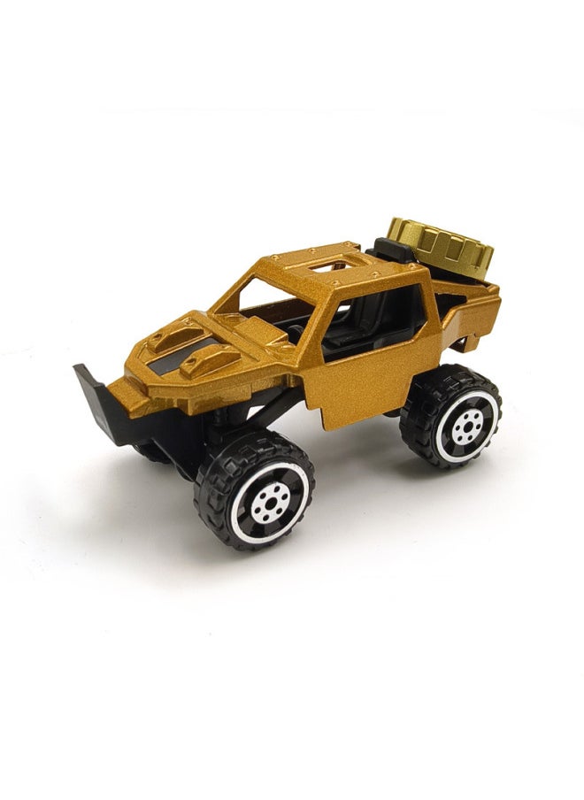 Generic - SUV Alloy Car Model Creative Tuhao Gold Pickup Truck Mountain Bike Children's Toys-Color:Single Naked Outfit-local Car With Keychain Multi-color Mix - Image 1