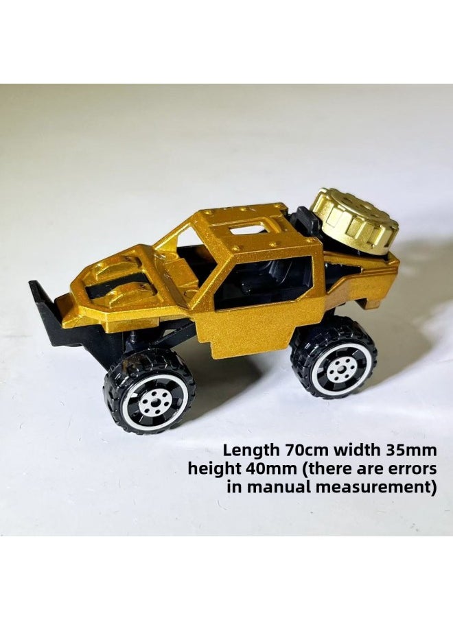 Generic - SUV Alloy Car Model Creative Tuhao Gold Pickup Truck Mountain Bike Children's Toys-Color:Single Naked Outfit-local Car With Keychain Multi-color Mix - Image 1