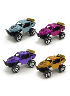 SUV Alloy Car Model Creative Tuhao Gold Pickup Truck Mountain Bike Children's Toys-Color:Single Naked Outfit-local Car With Keychain Multi-color Mix