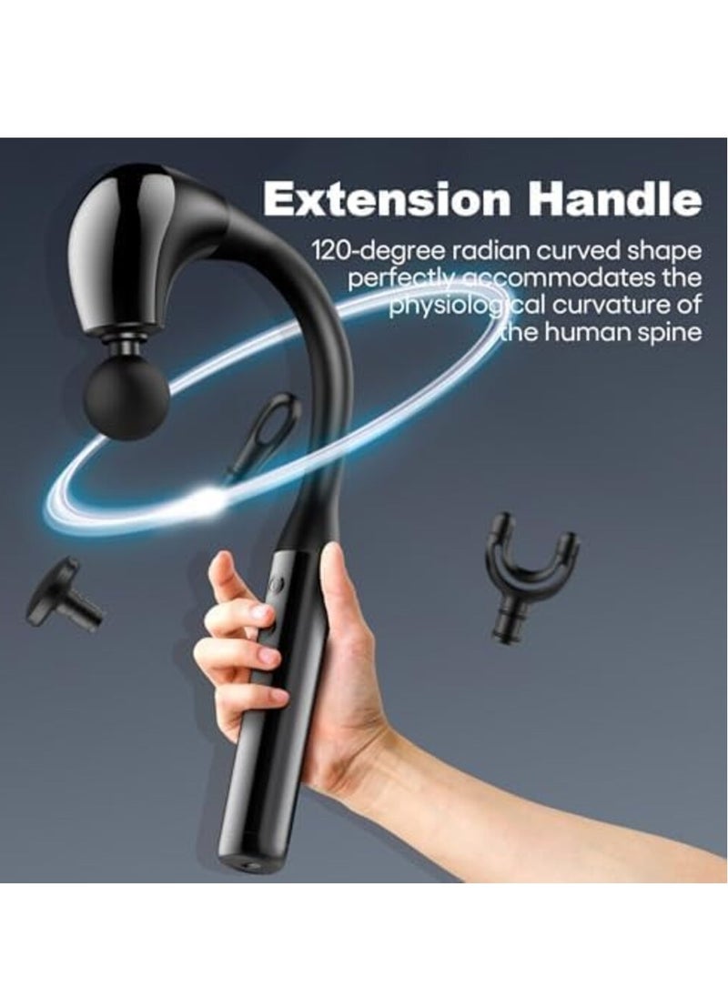 eBasket Portable Full Body Electric Massager Handheld Deep Tissue Massager for Neck, Shoulder, Back, Arms, Legs, Leg Muscles, Relax Hand Tension and Pain Relief Extended Handle for Easy Control (3 Replacements)  - Image 3