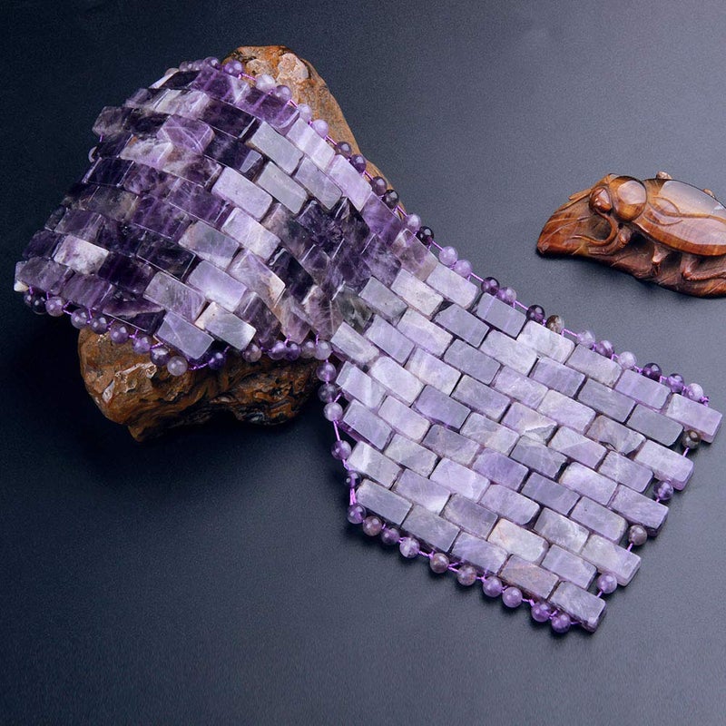 TGS Gems قناع النوم من حجر اليشم الطبيعي، قناع العين من الأميثيست، قناع العين الحجري المضاد للشيخوخة للاستخدام الساخن أو البارد - Image 3