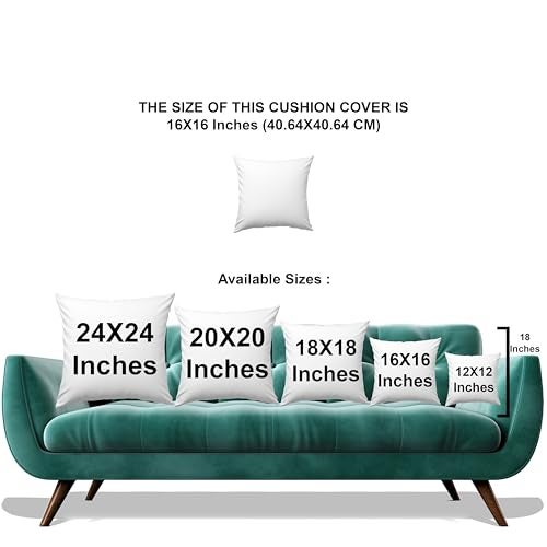 Vendola Decorative Merry Christmas Satin Cushion Cover 16 Inch x 16 Inch, Set of 5, 16" 16, Sofa Pillow Cover Set for Home, Sofa & Living Room, Greetings Print, Beige Red & White, 16X16 Inches - Image 5