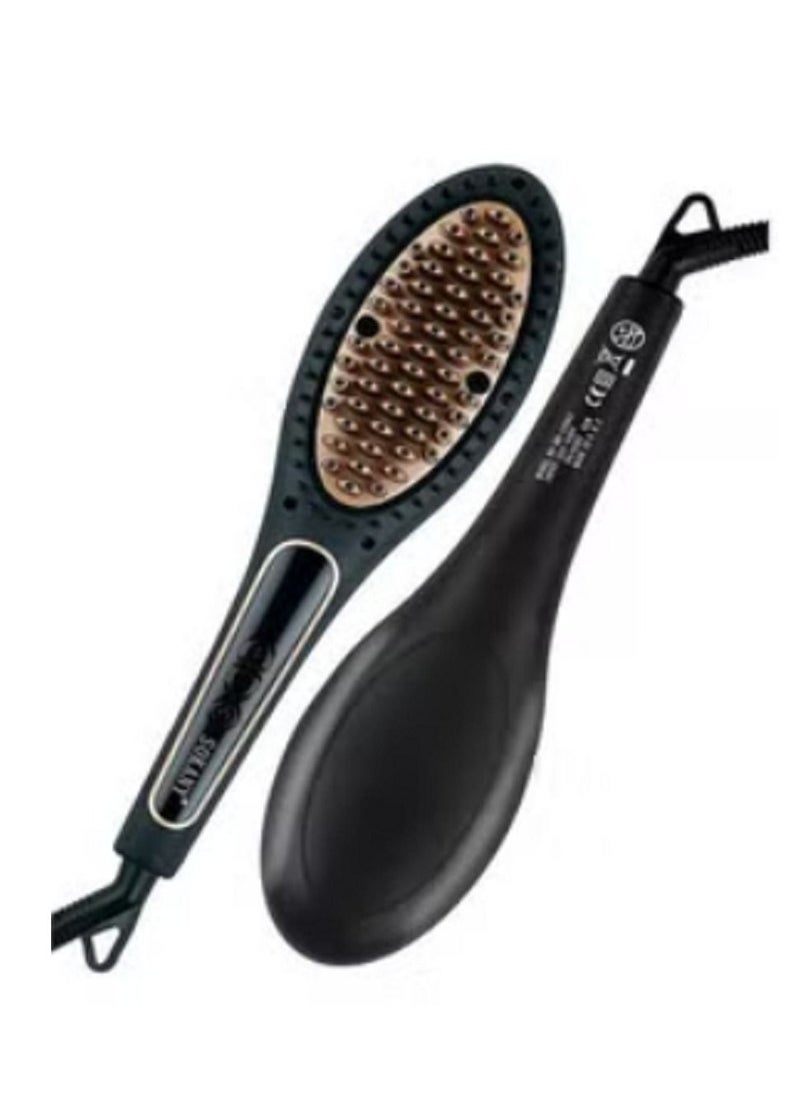 sokany - BR-1030i Thermal Hair Straightening Brush For Salon Level Hair Straightening Black - Image 1