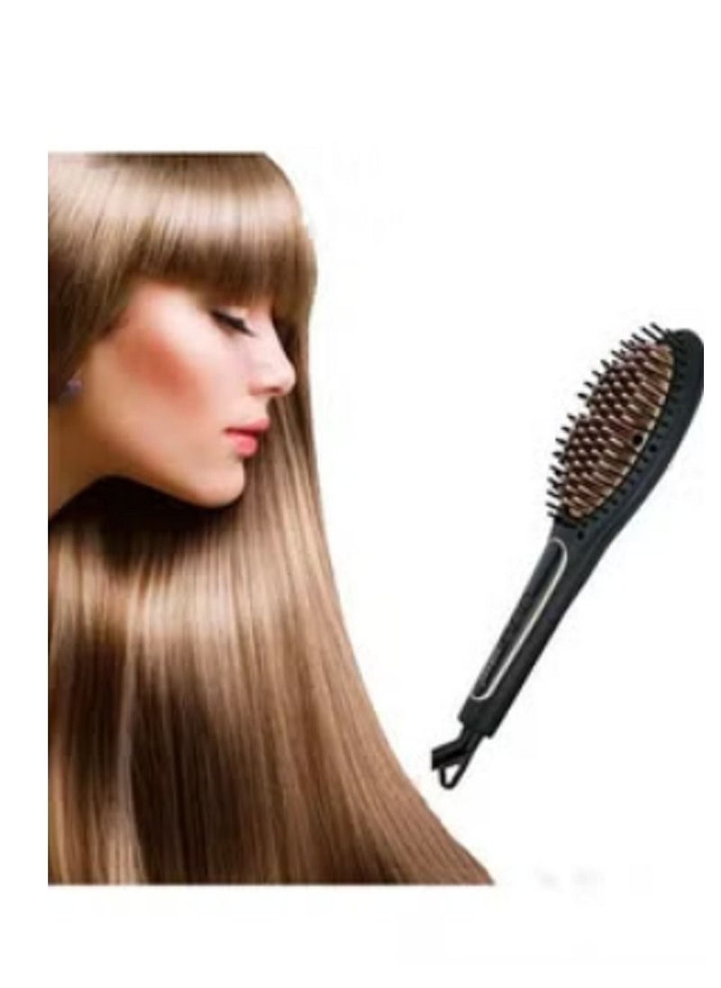 sokany - BR-1030i Thermal Hair Straightening Brush For Salon Level Hair Straightening Black - Image 1