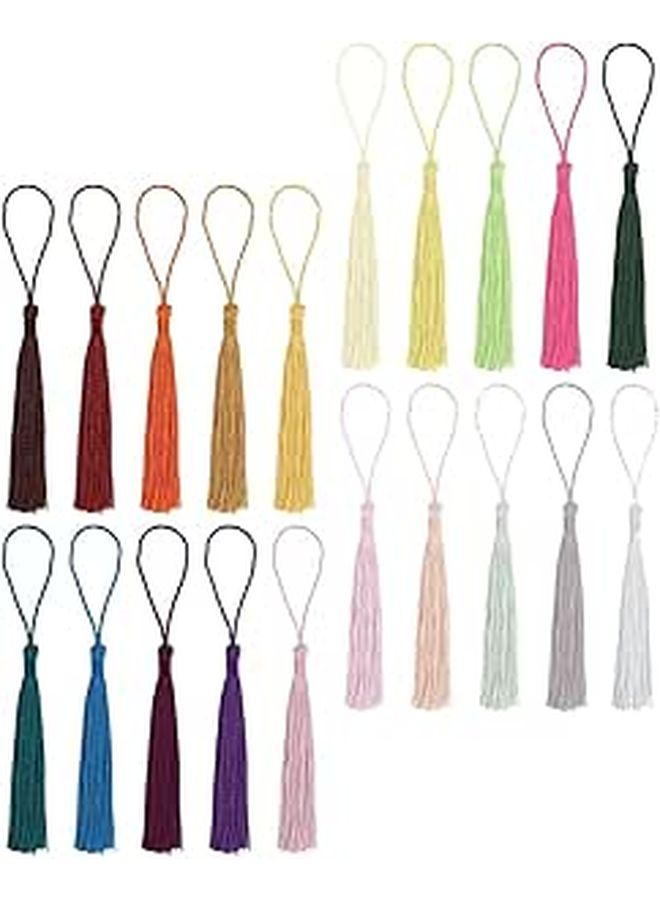300 Pcs Polyester Tassel Set for DIY Curtain Bag Keychain and Bookmarks Sewing - Image 1