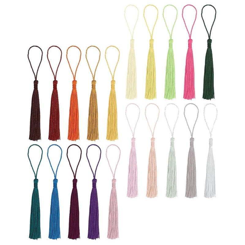 300 Pcs Polyester Tassel Set for DIY Curtain Bag Keychain and Bookmarks Sewing - Image 2