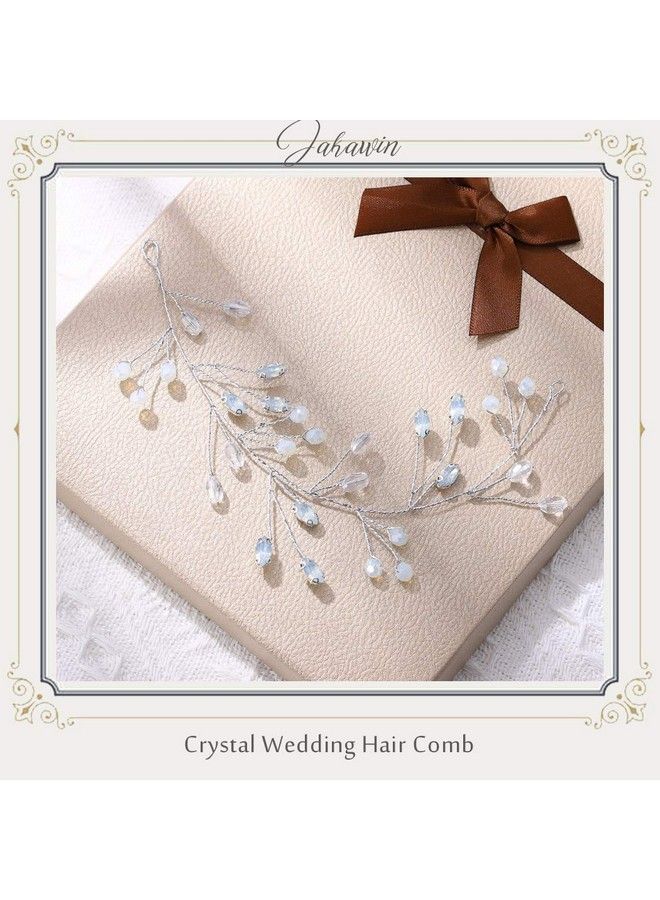 JAKAWIN Bride Crystal Wedding Hair Vine Silver Hair Piece Bridal Headpiece Beaded Hair Accessories For Women And Girls Hv123  - Image 3