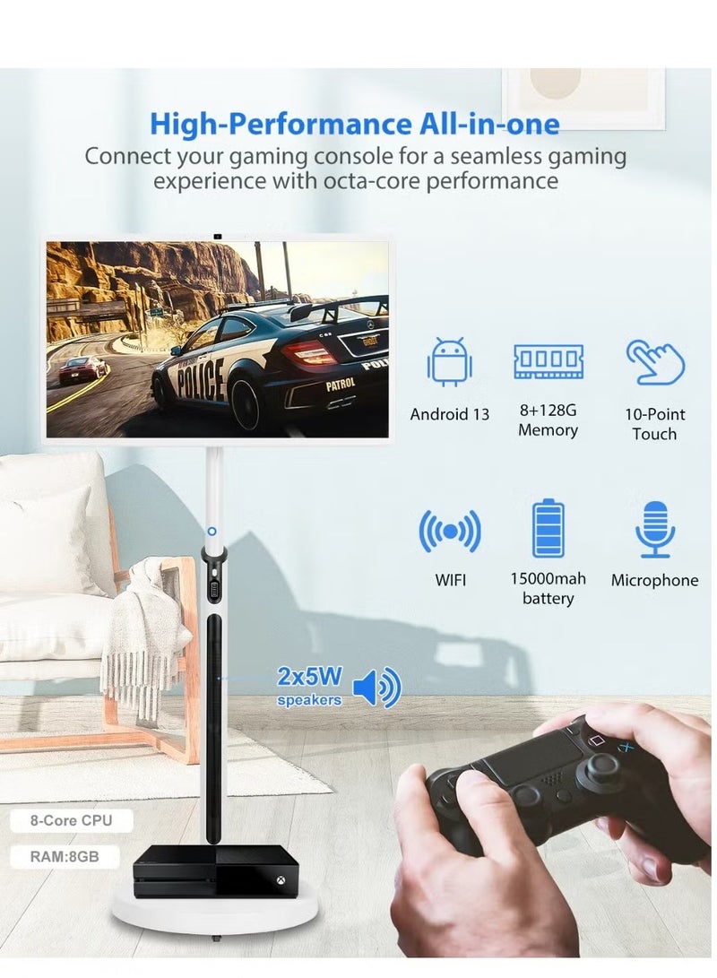 ريتش لايف شاشة سمارت 24 بوصة تعمل بنظام أندرويد | 10 نقاط متعددة اللمس وعمر بطارية طويل، الكل في شاشة واحدة تعمل باللمس للمكتب والمؤتمرات والاستخدام المنزلي | المدمج في أندرويد وكاميرا محمولة بطارية طويلةاشتري 2 واحصل على 1 مرتبة مجانية - Image 4