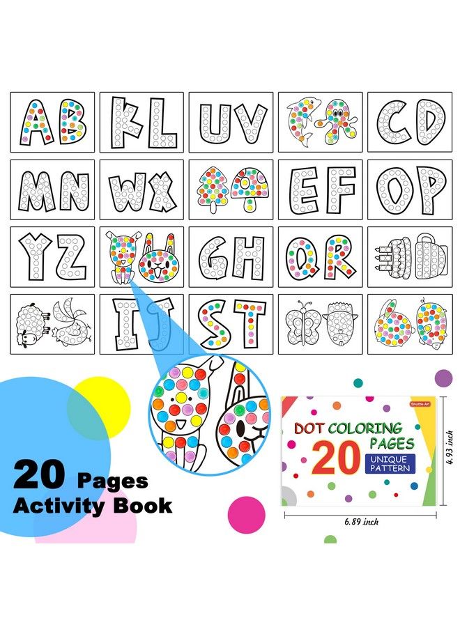 Shuttle Art Dot Markers 30 Colors Washable For Toddlers With Free Activity Book Bingo Daubers Supplies For Kids Preschool Children Non Toxic Waterbased Dot Art Markers  - Image 4