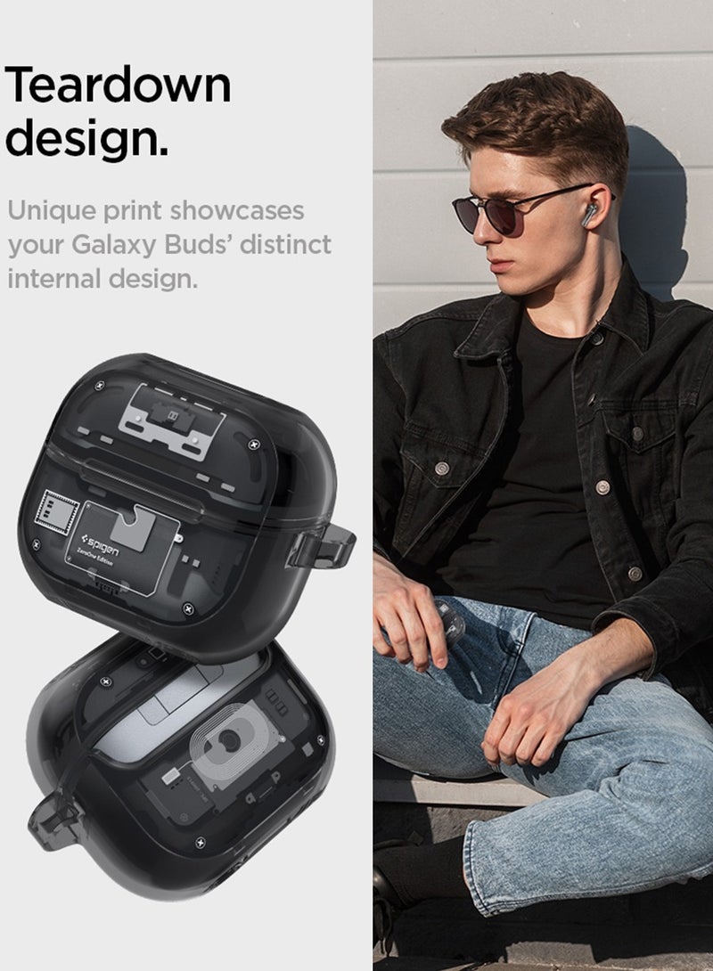Spigen Ultra Hybrid Samsung Galaxy Buds 3 Pro Case and Buds3 Case Cover Protective with Carabiner (2024) - Zero One  - Image 4