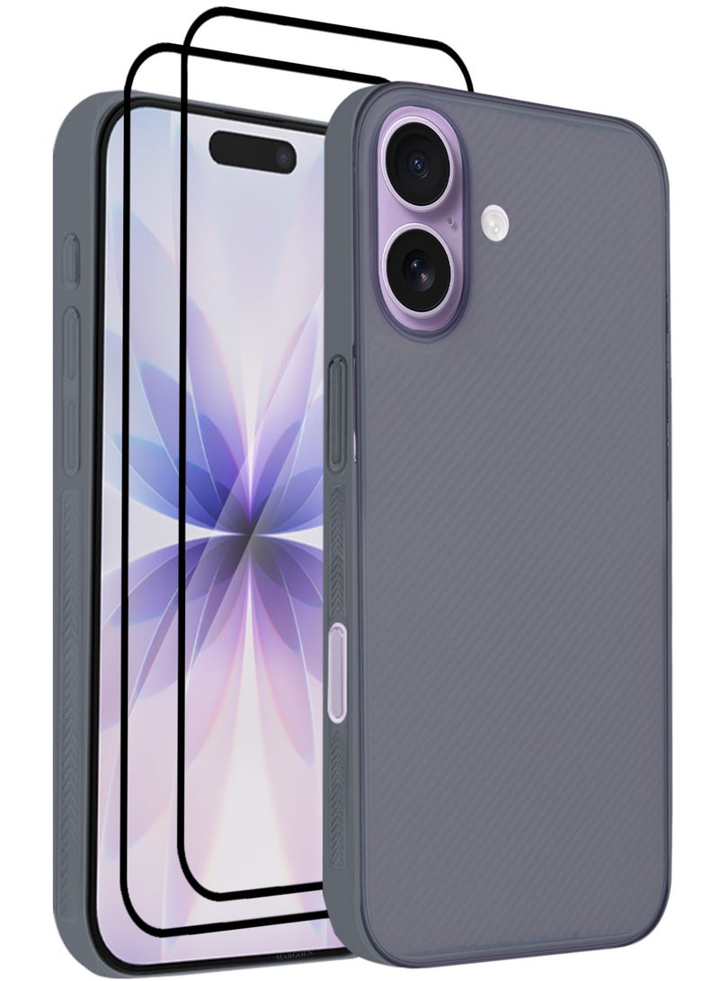 CATANES 3 Packs Case Cover for iPhone 17 - Sturdy Durable Ultra-Thin Case - Air Skin Line Design Transparent Back Cover -  Drop Protection Cover  with Two 3D Screen Protectors - Midnight Blue - Image 1