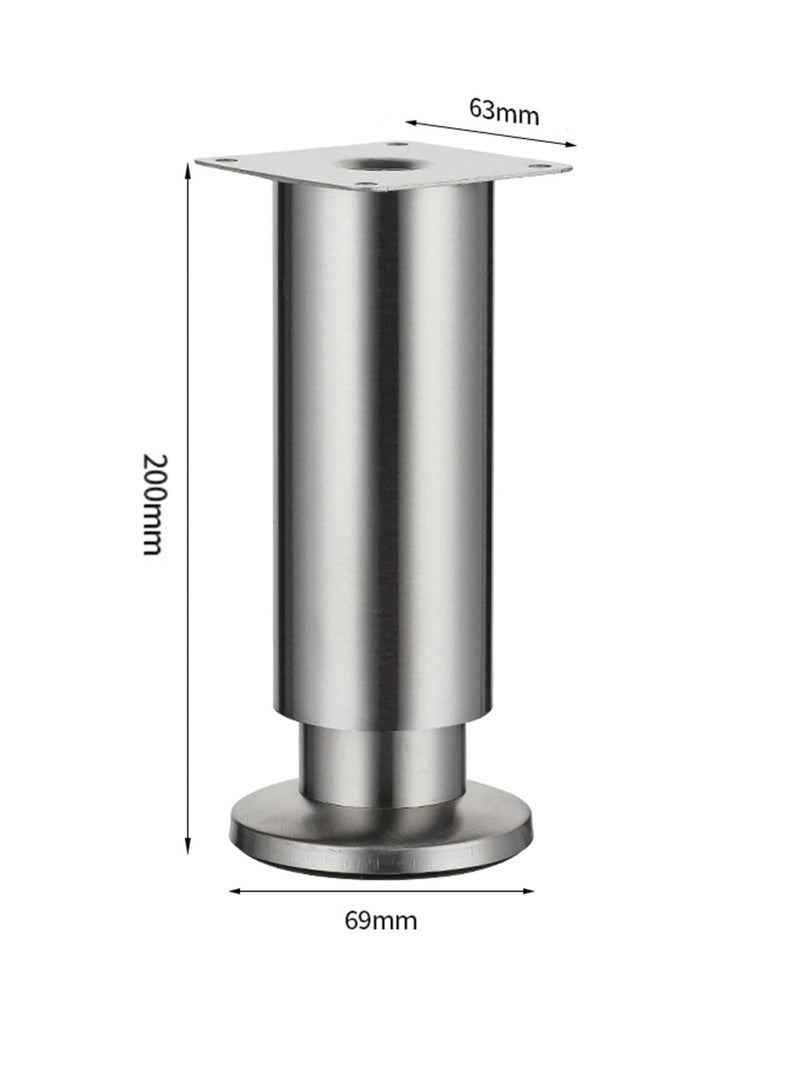 SYOSI 4 Pcs Adjustable Furniture Support Feet,Metal Support Feet Legs, Stainless Steel Furniture Legs Replacement Legs,for Sofa Table Chair Desk Kitchen Cupboard Cabinets Legs Feet - 20cm - Image 5